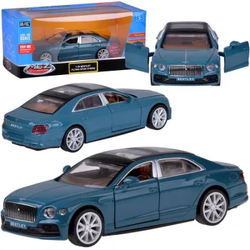 Model Bentley Flying Spur Hybrid 1:38 w niebieskim kolorze z boku