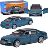 Model Bentley Flying Spur Hybrid 1:38 w niebieskim kolorze z boku