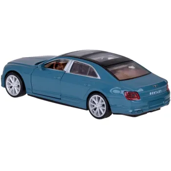 Model Bentley Flying Spur Hybrid na tle białym z widoczną linią boczną
