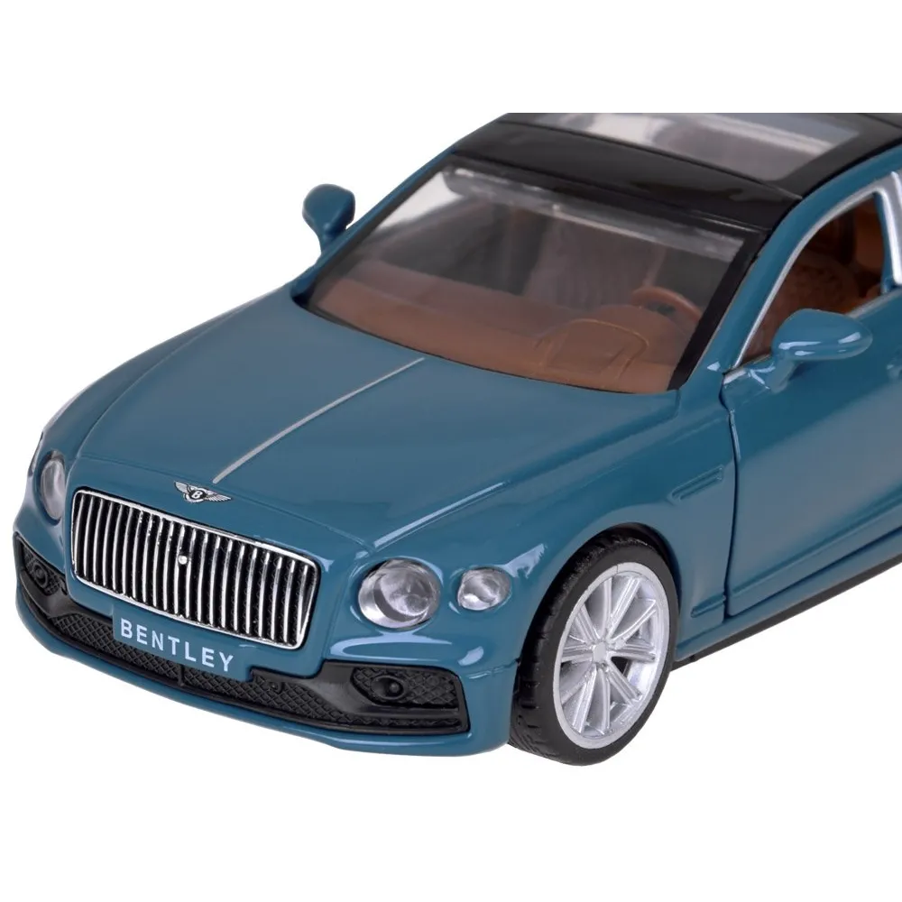 Bentley Flying Spur Hybrid na gładkiej powierzchni prezentujący zawieszenie