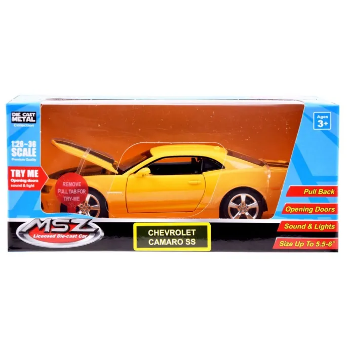 widok modelu chevrolet camaro ss 1:32 prezentujący metalowe nadwozie