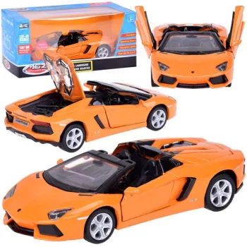 metalowy model lamborghini aventador roadster 1:32 w kolorze pomarańczowym
