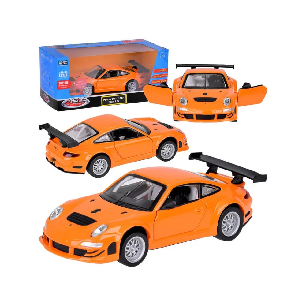 Metalowy model Porsche 911 GT3 RSR w skali 1:32 z przodu
