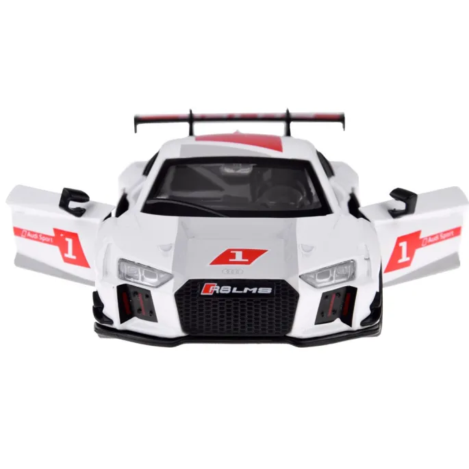 widok na podświetlaną deskę rozdzielczą modelu Audi R8 LMS