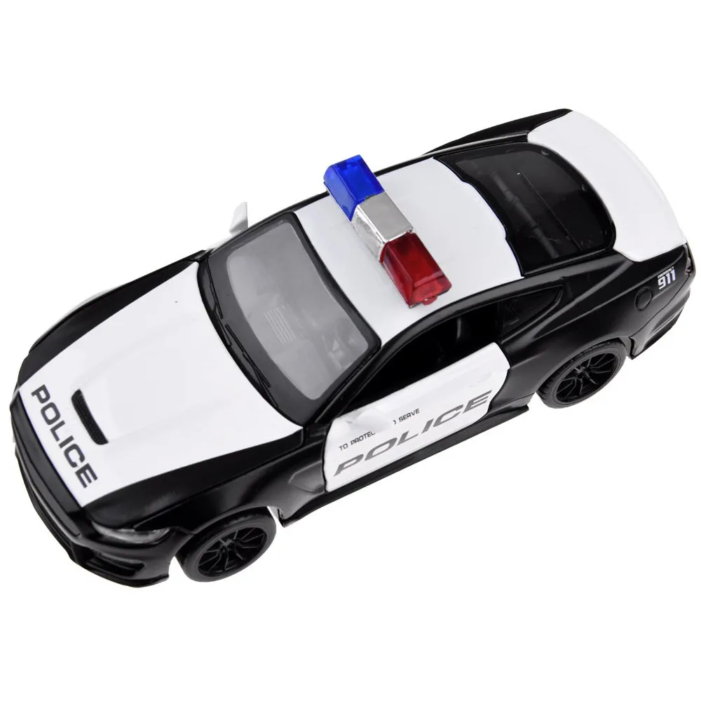 model samochodu Ford Shelby GT350 policja z efektem świetlnym z przodu auta