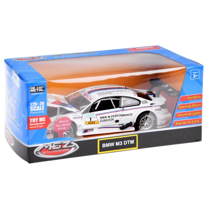 auto bmw m3 dtm z efektem świetlnym z przodu