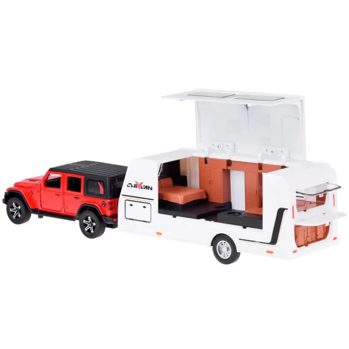 światła z przodu pojazdu terenowego podczas zabawy