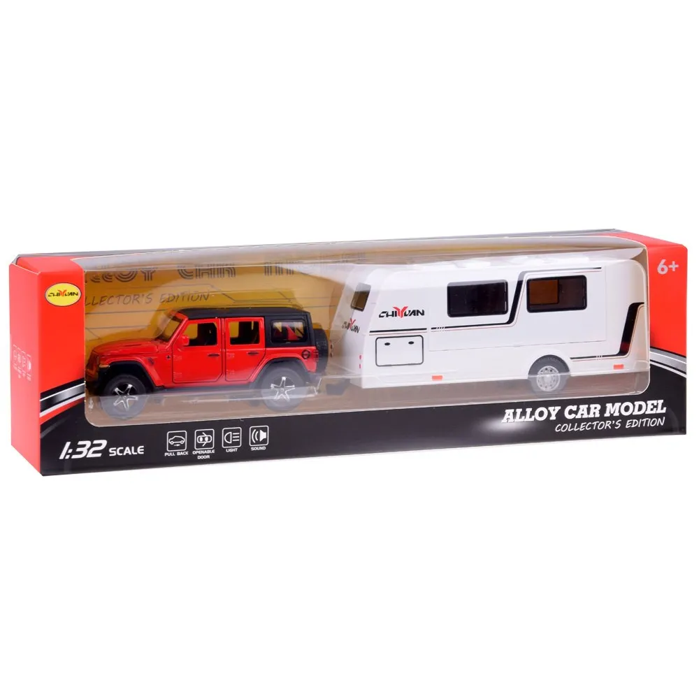 bagażnik samochodu terenowego z akcesoriami w tle