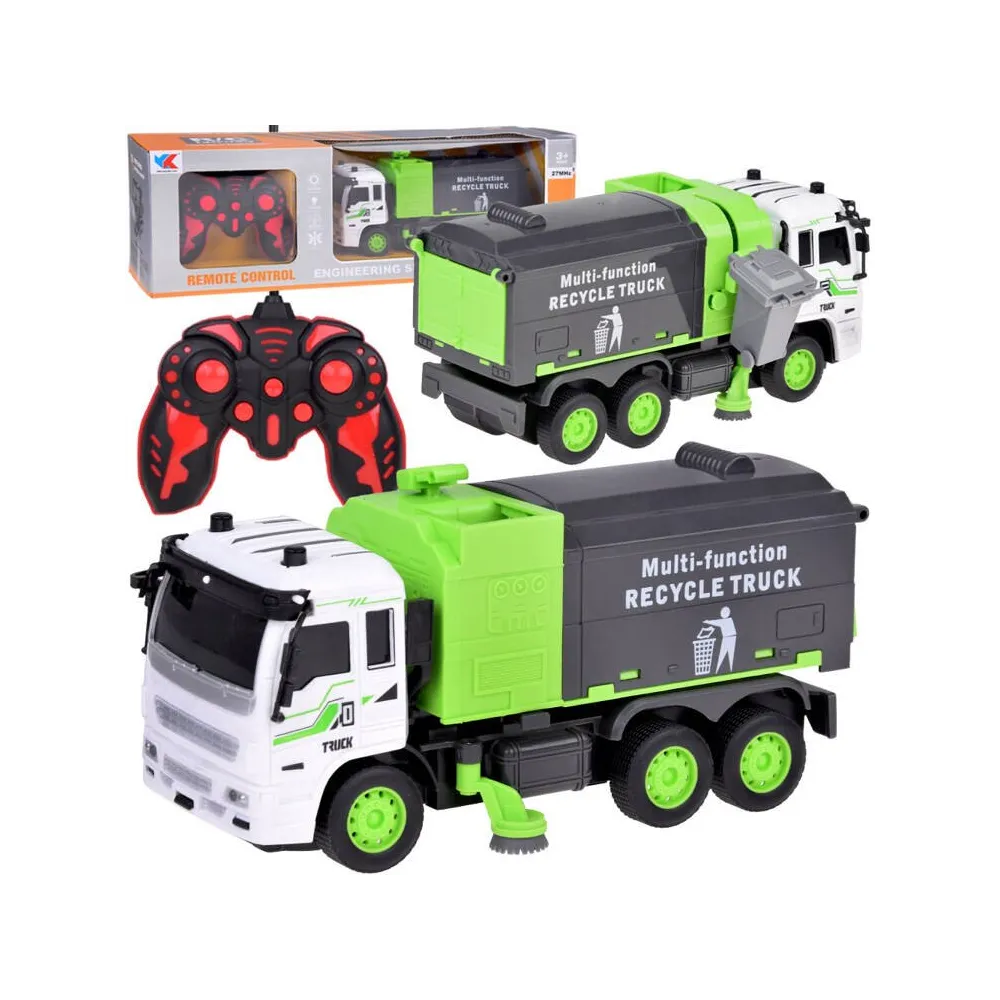 zdalnie sterowana śmieciarka rc0684 z pilotem w zestawie
