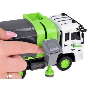 śmieciarka rc0684 z efektami świetlnymi na przodzie pojazdu