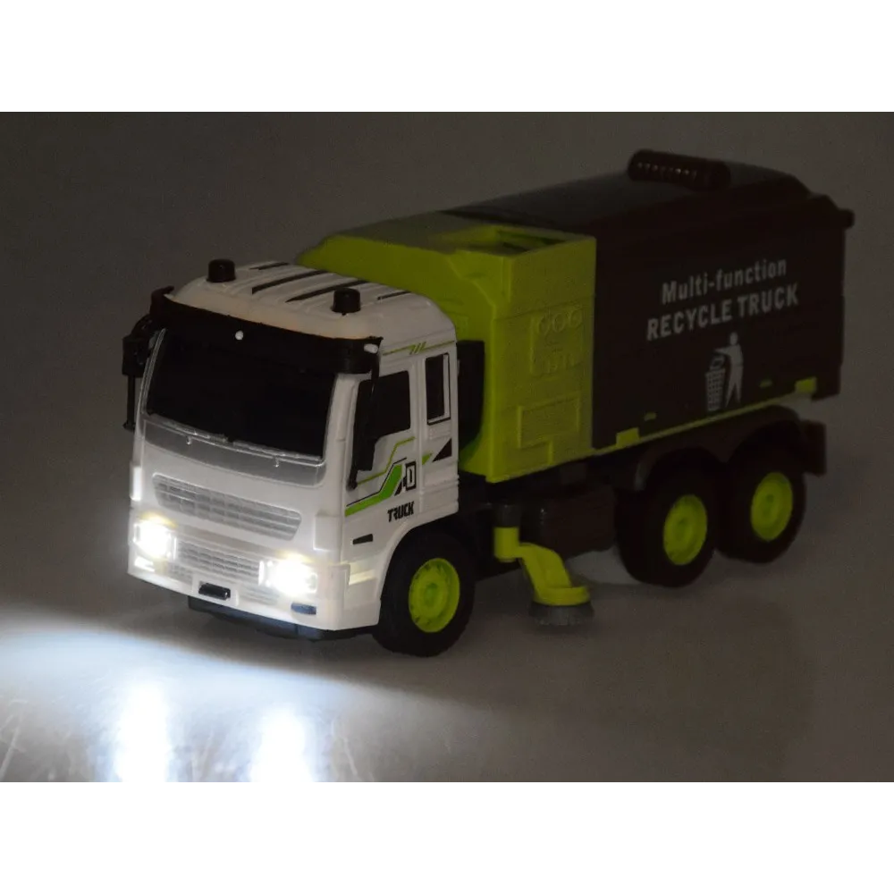 zbliżenie na detale plastikowej obudowy śmieciarki rc0684