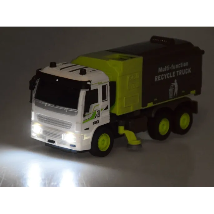 zbliżenie na detale plastikowej obudowy śmieciarki rc0684