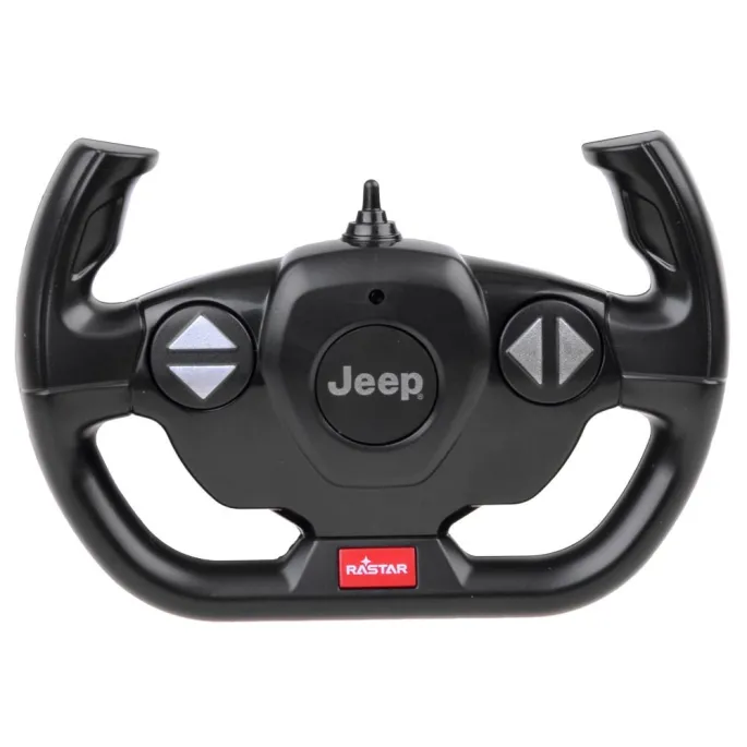 zbliżenie na przednią część modelu jeep rubicon z charakterystycznym grillem