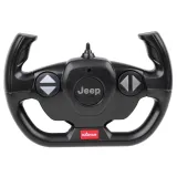 zbliżenie na przednią część modelu jeep rubicon z charakterystycznym grillem