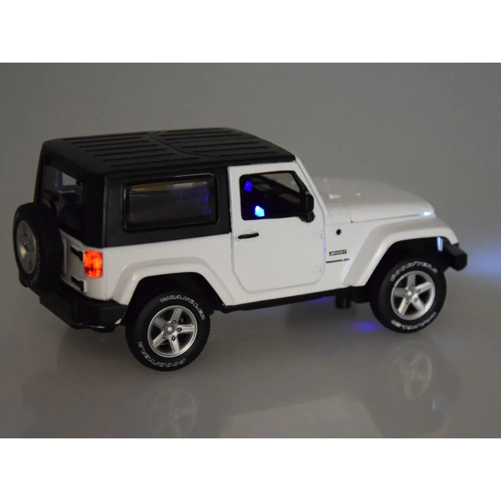 kolorowe opakowanie modelu jeep wrangler 1:32 przeznaczone do prezentu