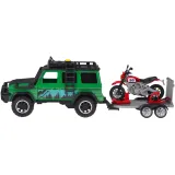 zbliżenie na gumowe, obrotowe koła auta terenowego