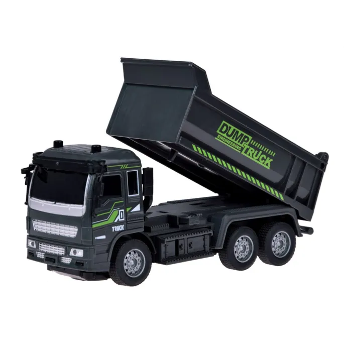 Kompaktowa wywrotka o wymiarach 19 x 7 x 7,5 cm