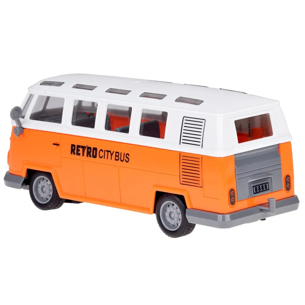 zestaw autobus retro city bus z pilotem obok