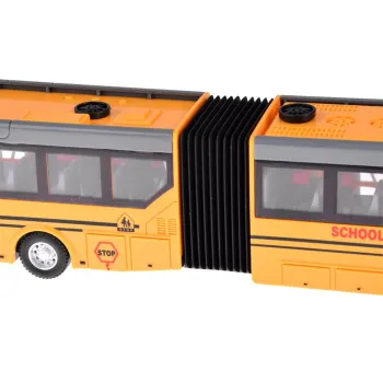 zbliżenie na realistyczne detale nadwozia autobusu zabawki