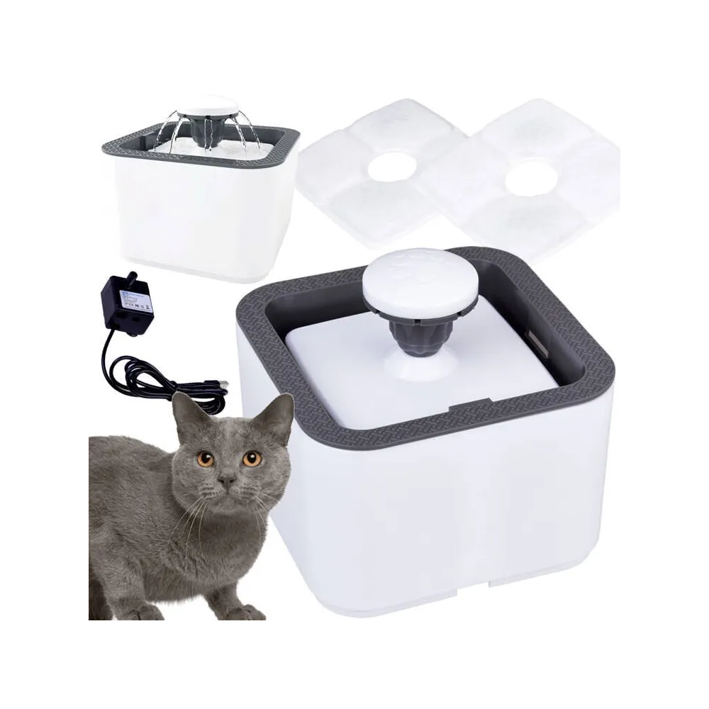 automatyczna fontanna dla kota i psa z dużym zbiornikiem na wodę