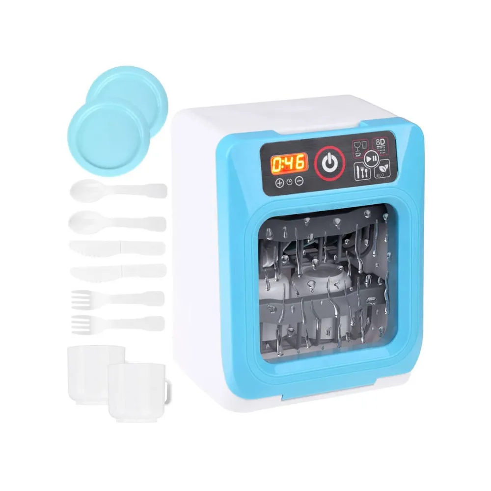 automatyczna zmywarka zabawkowa dla dzieci na białym tle