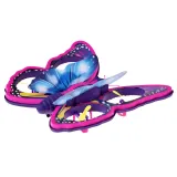 zbliżenie na kolorowe skrzydła motyla z podświetleniem led