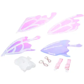 skrzydła dla dziecka na różowych, regulowanych szelkach