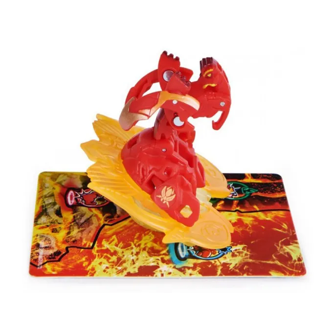 Pojemnik Bakugan w kształcie areny z akcesoriami na pierwszym planie