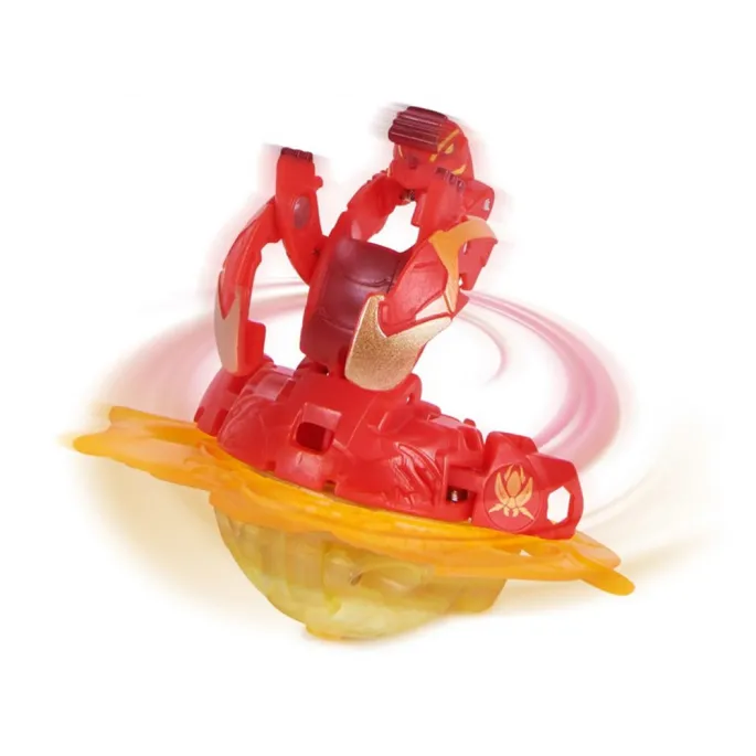 Elementy zestawu Bakugan przygotowane do rozgrywki na arenie