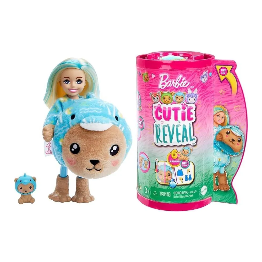 Barbie Color Reveal Chelsea Miś-Delfin zestaw z lalką i akcesoriami odkrywanymi w wodzie