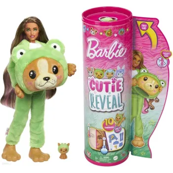 Barbie Color Reveal w kostiumie pieska i żaby z akcesoriami do zabawy