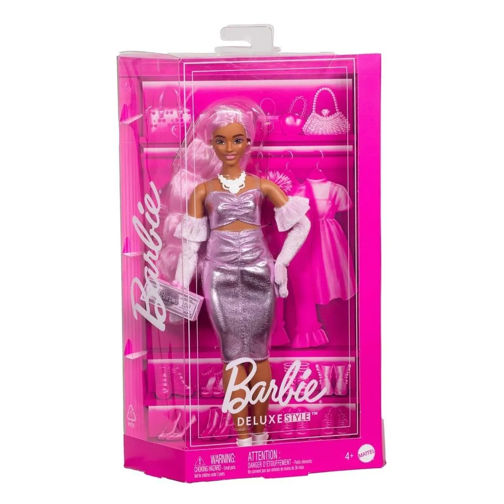 Barbie Deluxe Style HYV25 w modnej stylizacji z akcesoriami