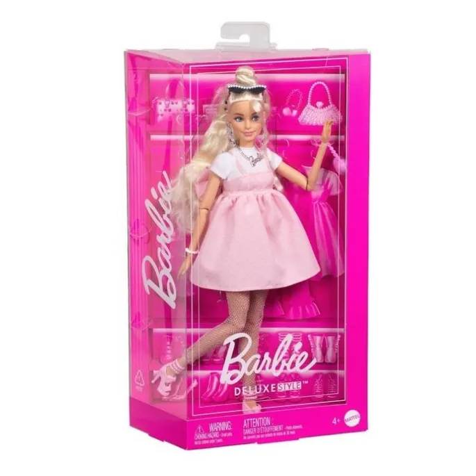 Lalka Barbie Deluxe Style HYV27 w nowoczesnej stylizacji z dodatkami