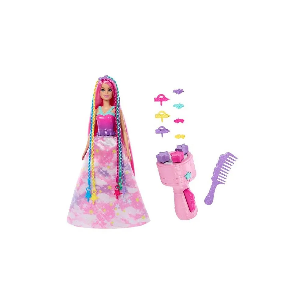 Barbie Dreamtopia Księżniczka Zakręcone pasemka z kolorowymi akcesoriami