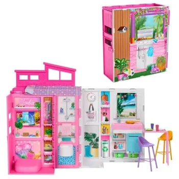 Barbie Fashionistas Przytulny domek HRJ76 z kolorowym wnętrzem i detalami