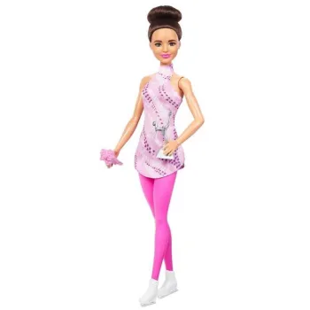 Barbie Kariera Łyżwiarka figurowa HRG37 w różowym stroju i łyżwach