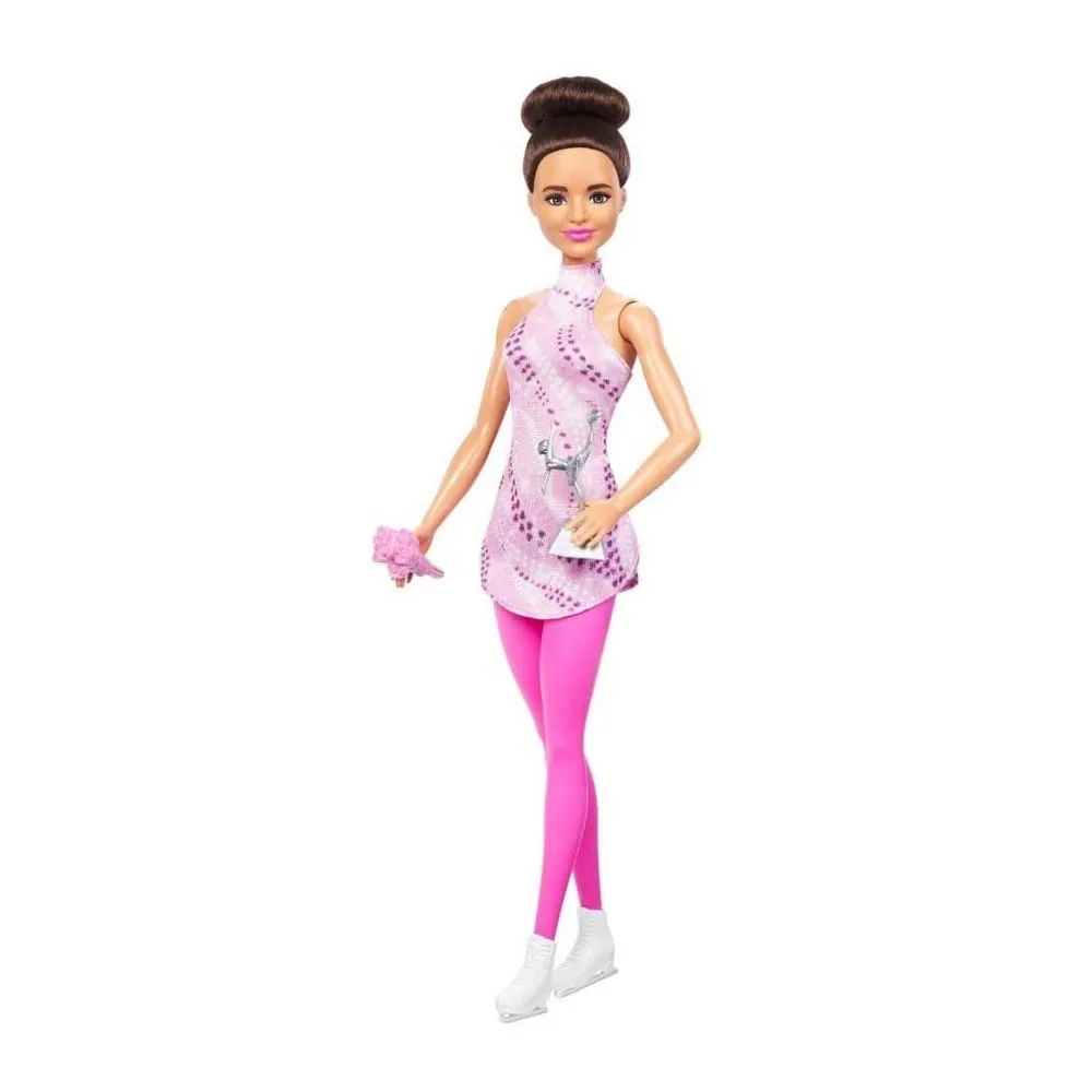 Barbie Kariera Łyżwiarka figurowa HRG37 w różowym stroju i łyżwach