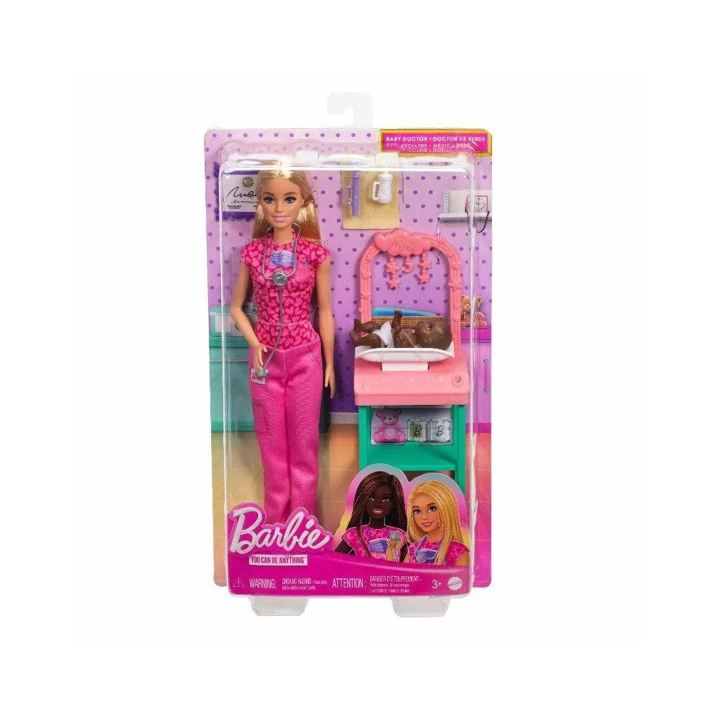 Barbie Lekarz Pediatra w stroju medycznym gotowa do zabawy i opieki