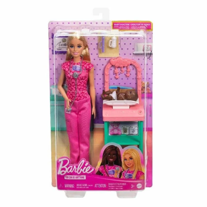 Barbie Lekarz Pediatra w stroju medycznym gotowa do zabawy i opieki
