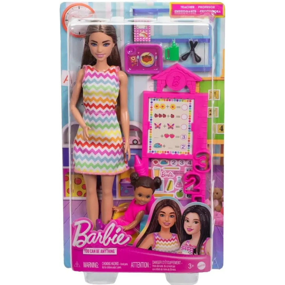 Barbie Lalka Nauczycielka z akcesoriami do zabawy w szkołę