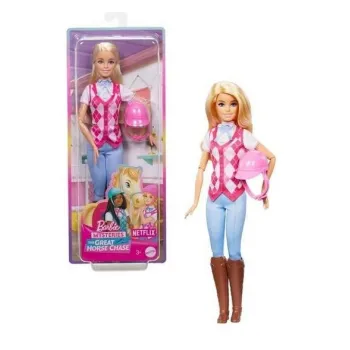 Barbie Malibu Dżokejka HXJ38 w stroju do jazdy konnej z akcesoriami