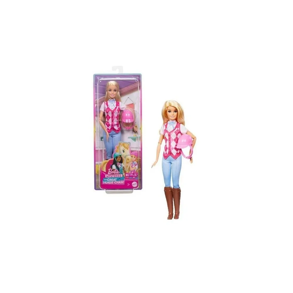 Barbie Malibu Dżokejka HXJ38 w stroju do jazdy konnej z akcesoriami