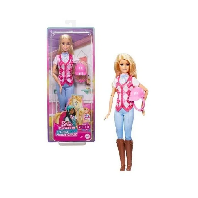 Barbie Malibu Dżokejka HXJ38 w stroju do jazdy konnej z akcesoriami