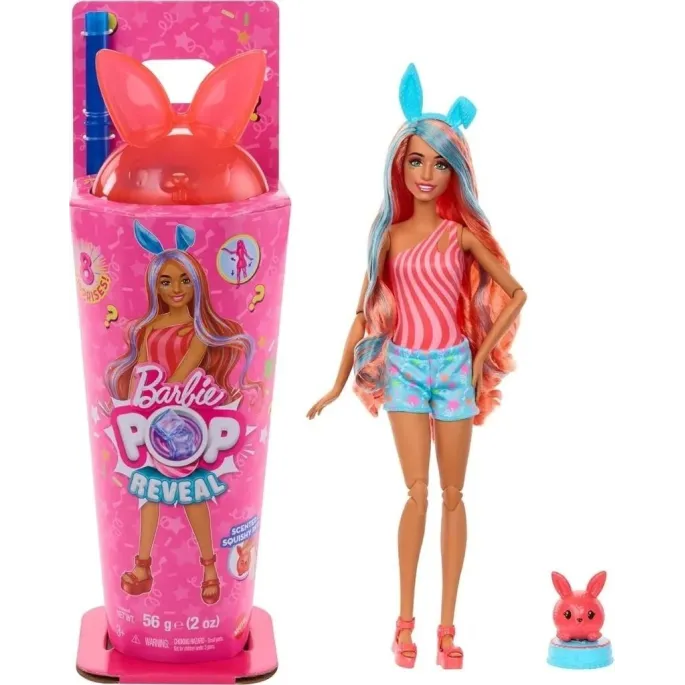 Zestaw Barbie Pop Reveal JCN87 z lalką, akcesoriami i zwierzątkiem w opakowaniu