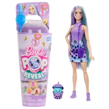Lalka Barbie Pop Reveal Bubble Mleko Taro z akcesoriami i kolorowymi dodatkami