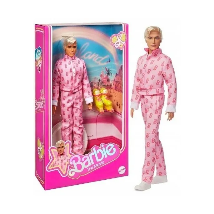 Lalka Ken z filmu Barbie w szczegółowym stroju inspirowanym ekranową postacią