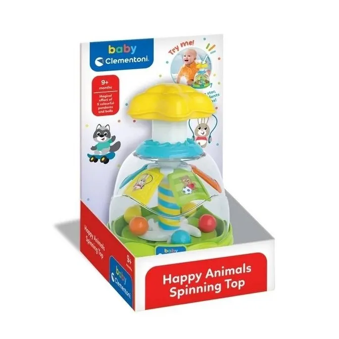 Bączek dla dzieci z kolorowymi kuleczkami i motywem zwierzątek pod kopułą