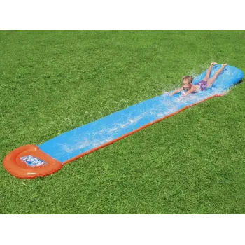 Szczegół montażu z zaczepem na wąż w ślizgu wodnym Bestway