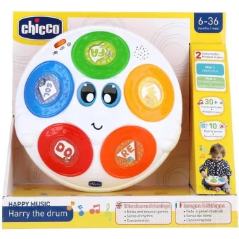 Bębenek Harry dźwięk z kolorowymi przyciskami do zabawy muzycznej dla dzieci