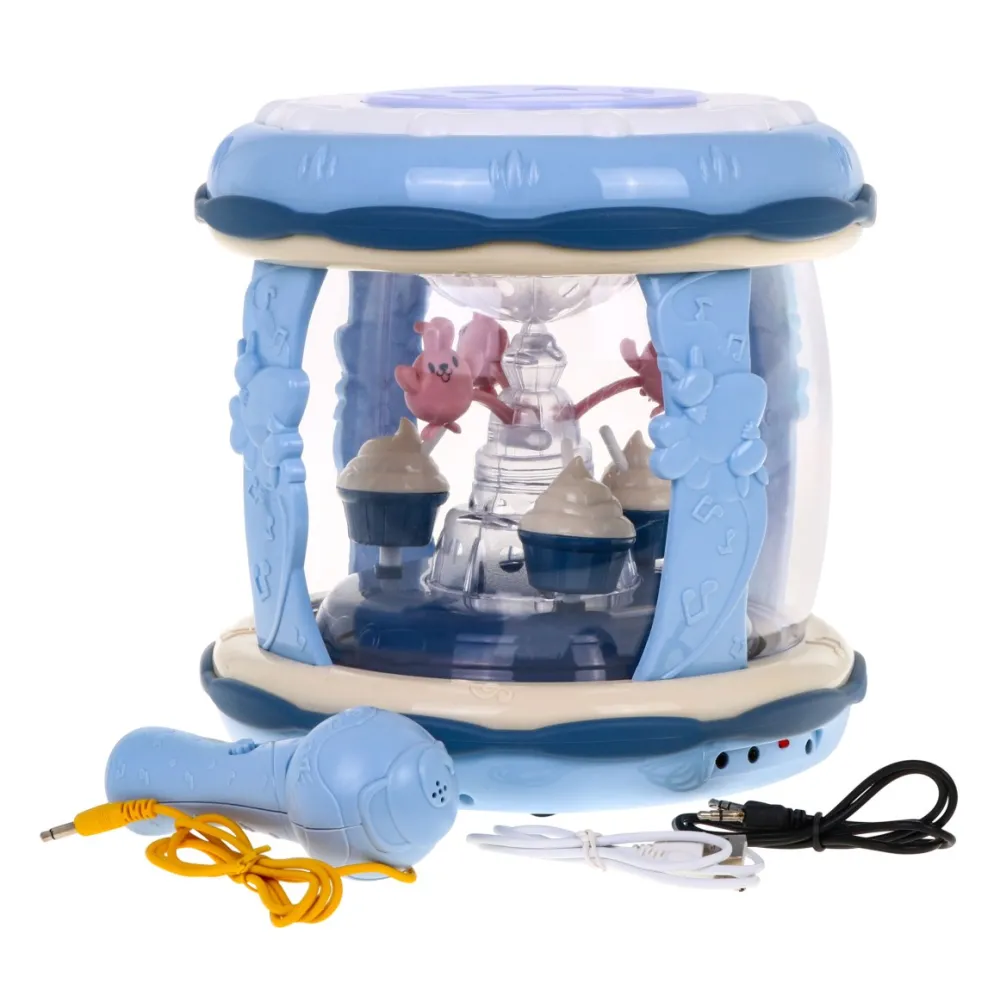 zbliżenie na panel dźwiękowy kostki z kolorowymi przyciskami